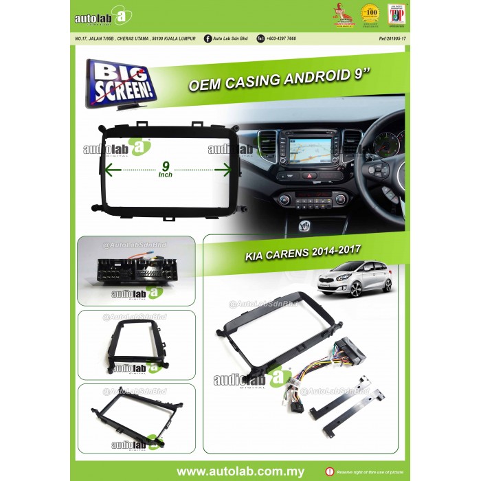 Big Screen Casing Android - Kia Carens 2014-2017 (9inch)